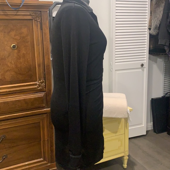 Long sleeved ruched button up mini dress Large - Picture 5 of 7